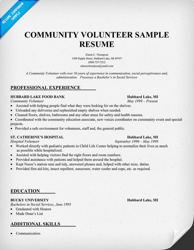 Community Service Sample Letter Templates