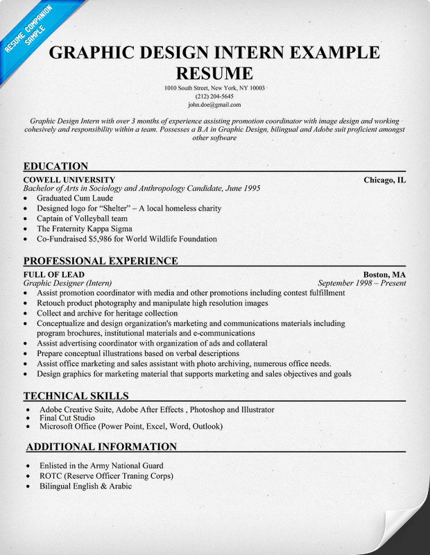 graphics designer resume samples