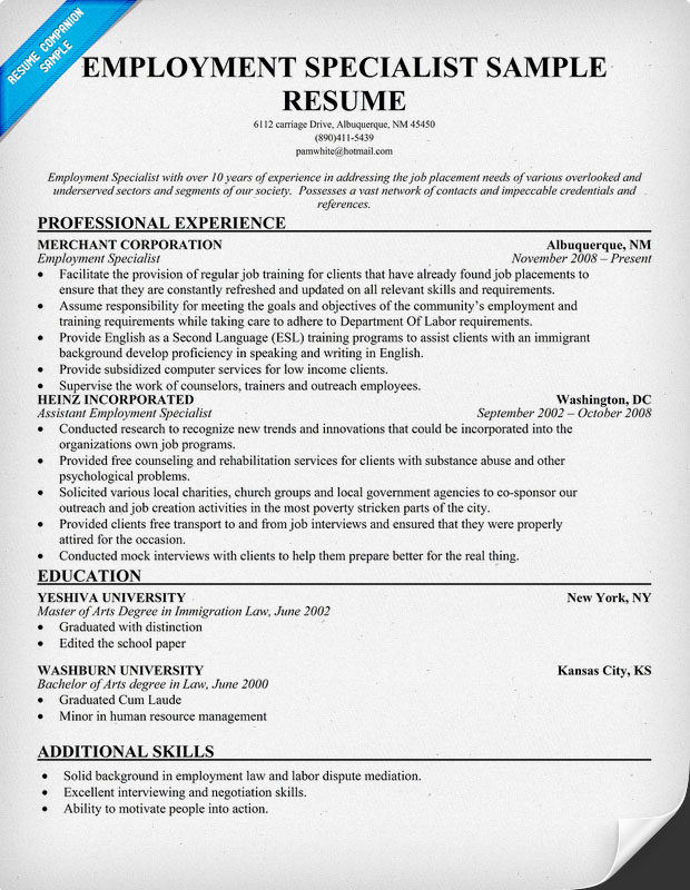 temp resume sample